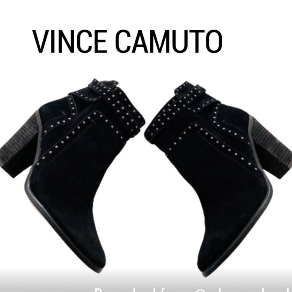 Vince camuto suede black boots size 6.5
